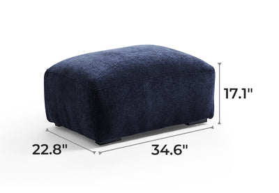 The Empress Navy Blue Ottoman-Navy Blue