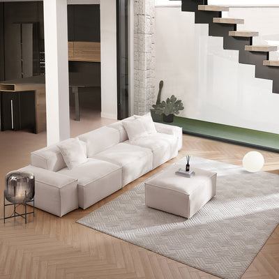 Freedom Modular White Sofa-Khaki