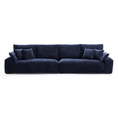 The Empress Navy Blue Sofa Set-Navy Blue-140.1"
