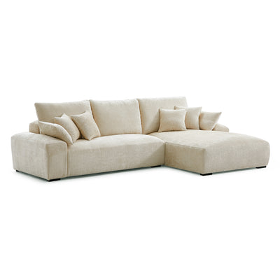 The Empress Camel Sectional-Beige