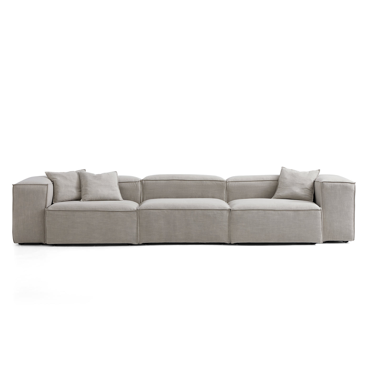 Freedom Modular New Gray Sofa-Sand-143.7"-High