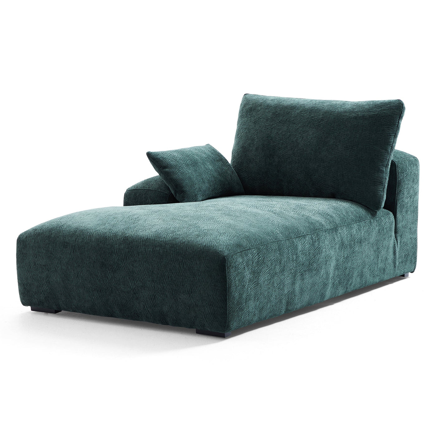 The Empress Navy Blue U Shaped Sectional-Green