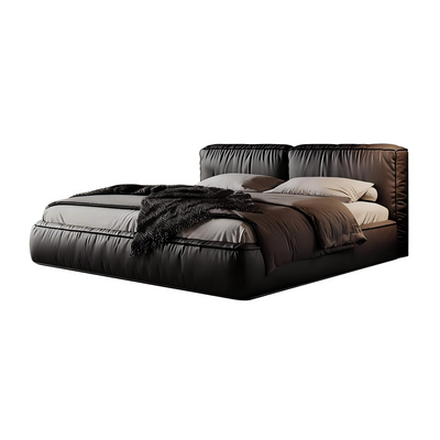 Tofu Noir Leather Bed
