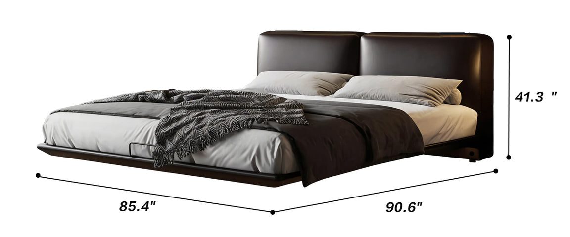 Domus Leather Floating Bed