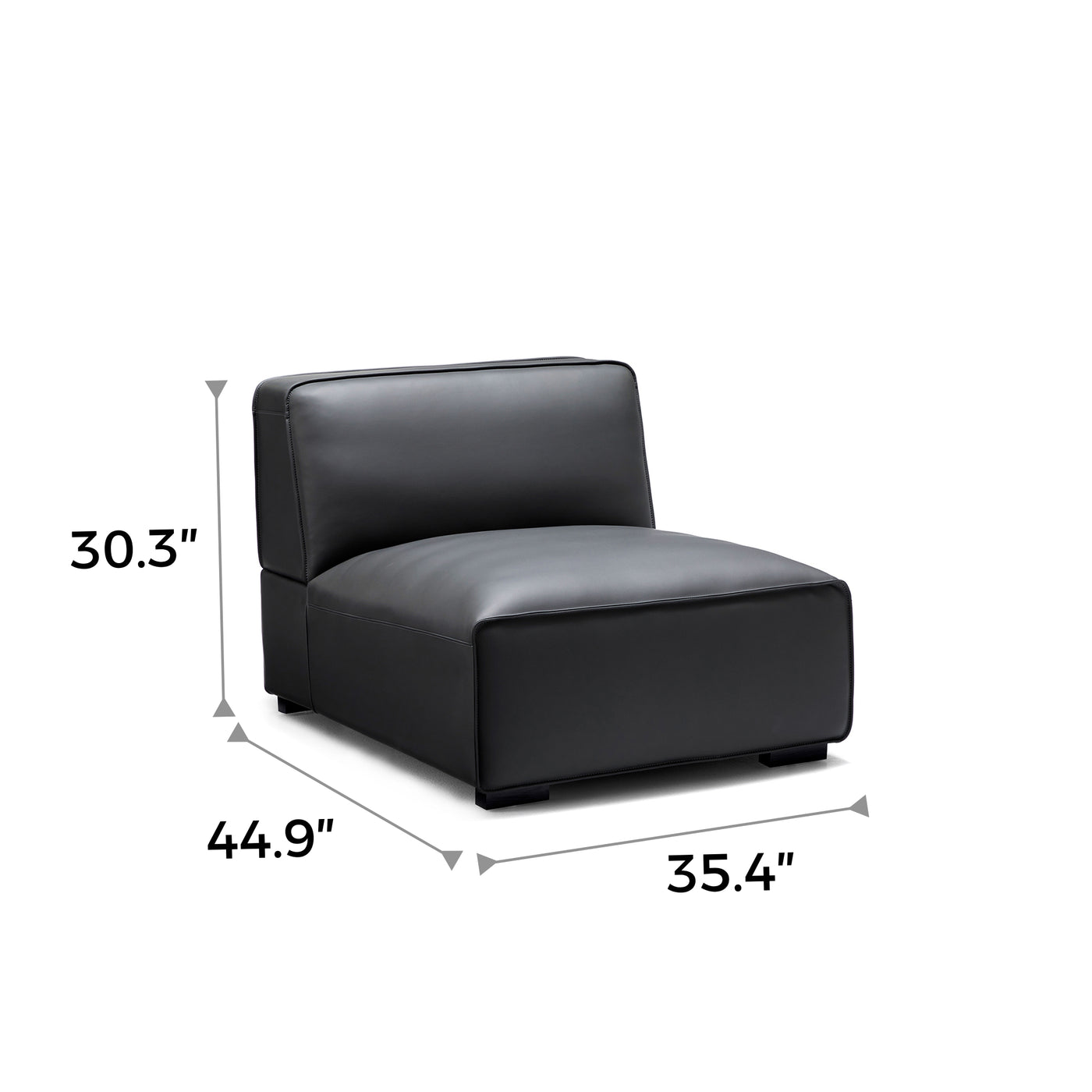 Domus Sofa Middle Seat-Black