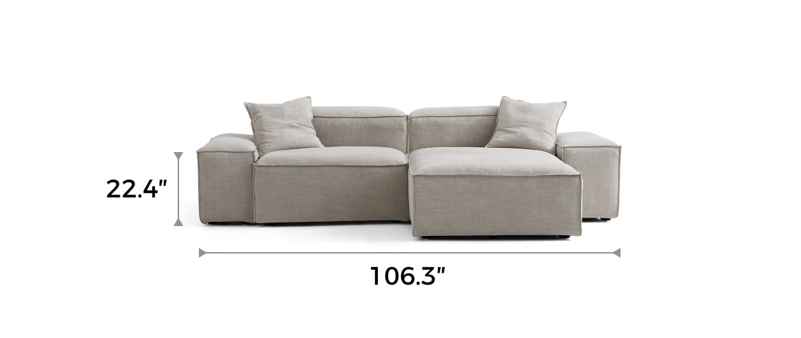 Freedom Modular New Gray Sectional Sofa