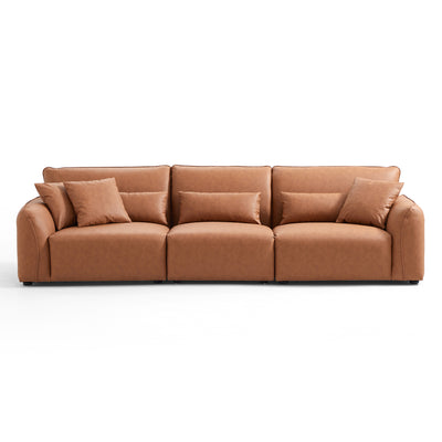 Milano Moda Minimalist Brown Sofa