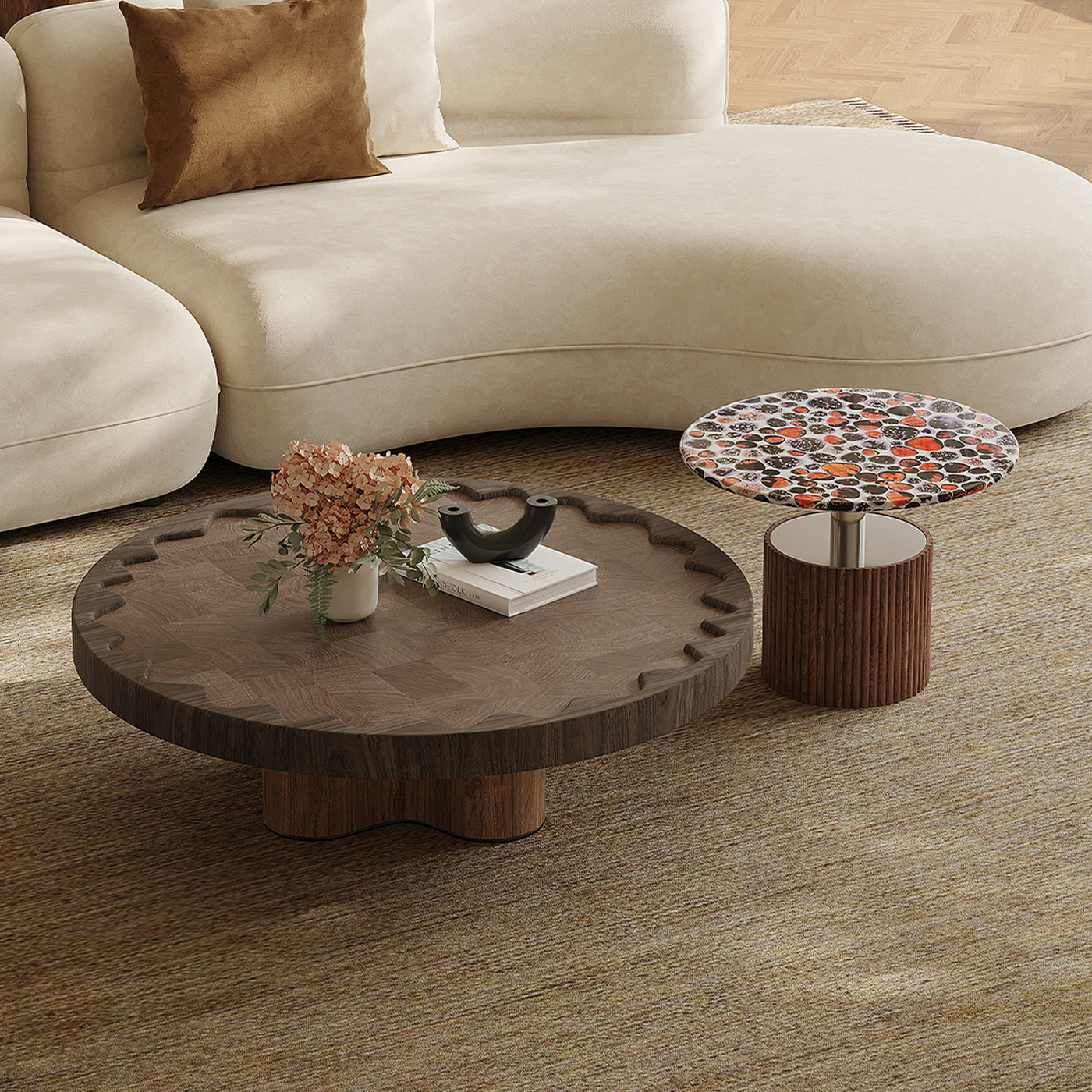Mosaic Bloom Coffee Table Set