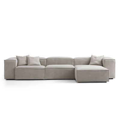 Freedom Modular New Gray Sectional Sofa-Sand-143.7"-High