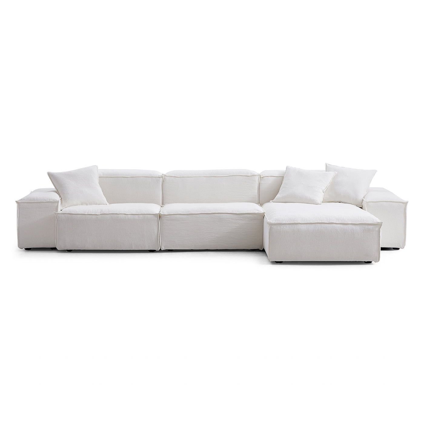 Freedom Modular White Sectional Sofa-hidden