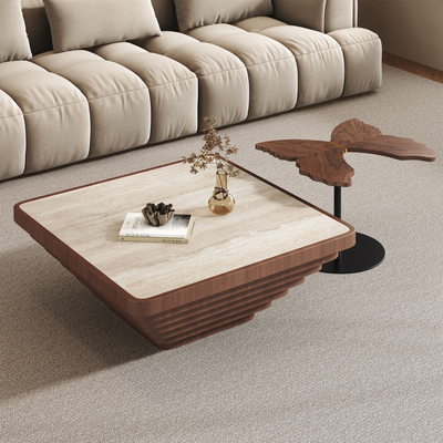 Flutter Walnut Coffee Table Set