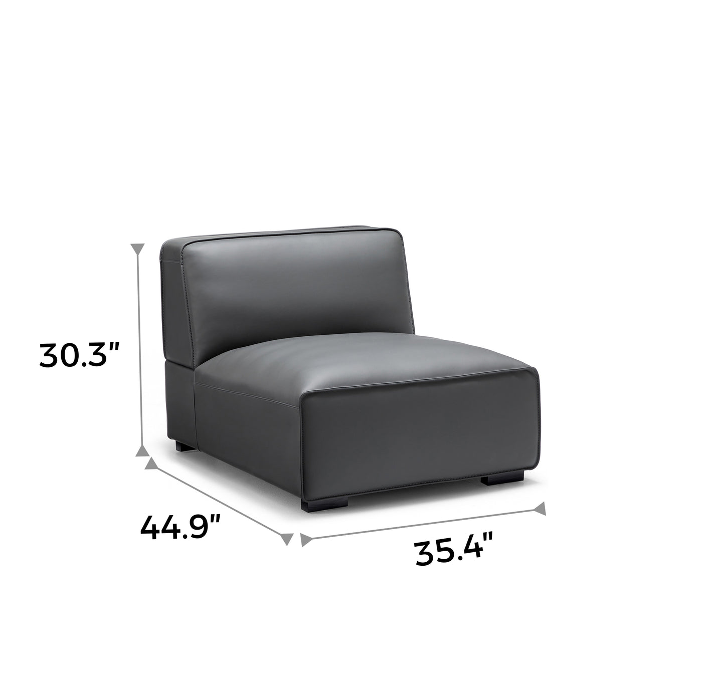 Domus Sofa Middle Seat-Dark Gray