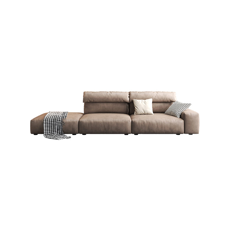 Chestnut Open End Sectional-Brown-Sofa Facing Right-116.1"