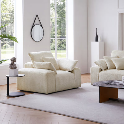 The Empress Beige Armchair-Beige