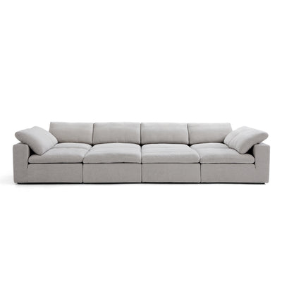 Tender Wabi Sabi Light Gray Sofa Bed-Gray-165.4"
