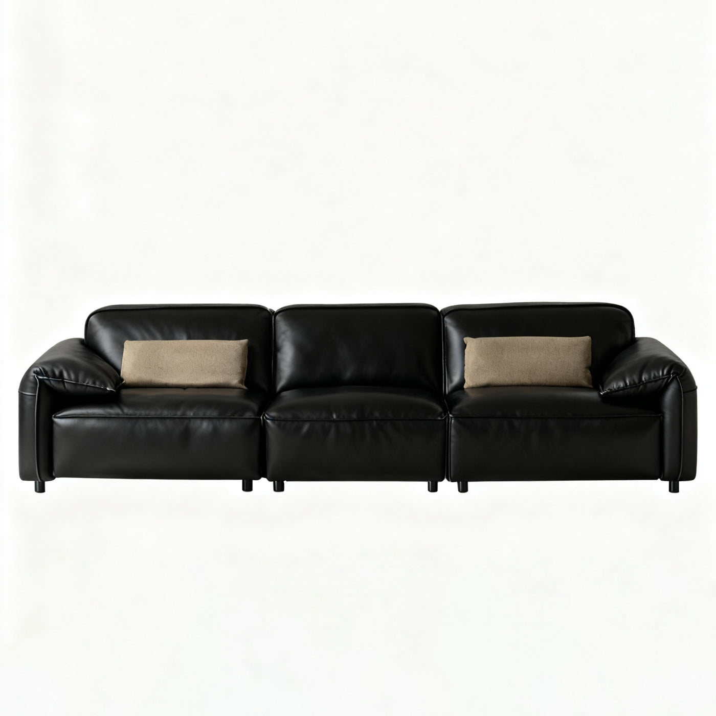 Elara Top Grain Leather Power Recliner Sofa-Black