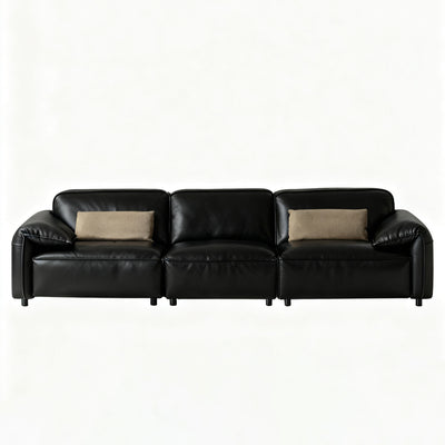 Elara Top Grain Leather Power Recliner Sofa-Black