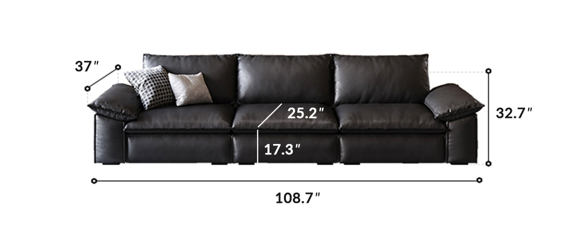 Brownie Modern Luxe Leather Sofa