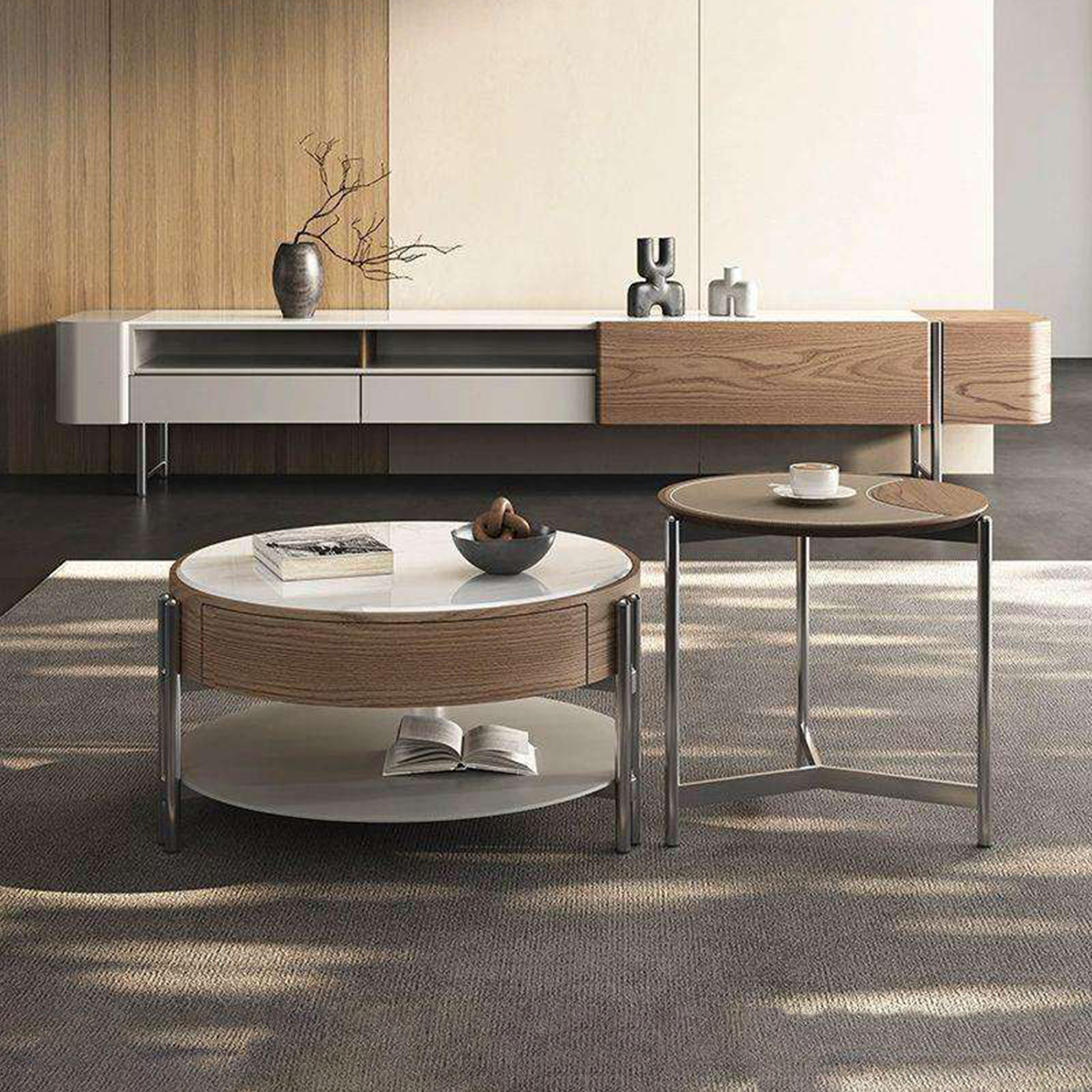 Larkin Round Luxe Coffee Table Set