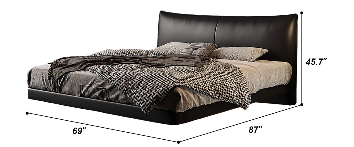 Isamari Leather Floating Bed