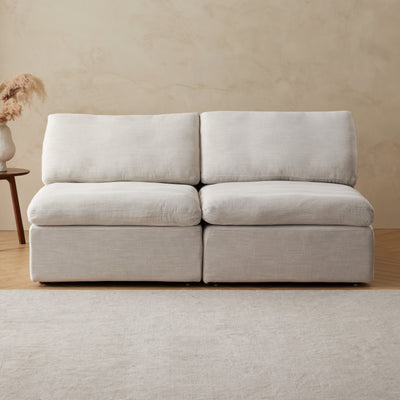 Sale Tender Armless Sofa-Sand-2 Seater (74.8″)