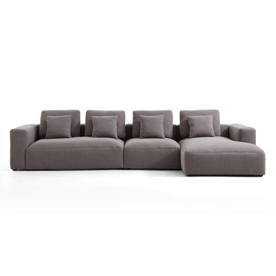 Nathan Modular Dark Gray Natural Linen Sectional Sofa-hidden