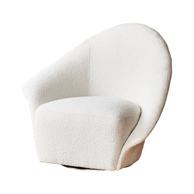 Calla Beige Boucle Fabric Swivel Chair-hidden