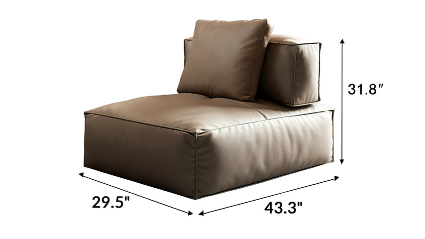 Sugar Cube Leather Sectional
