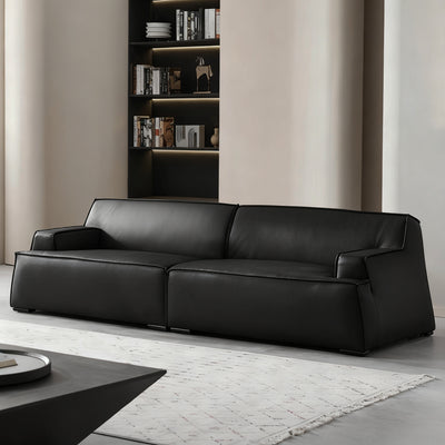 Deacon Minimalist Top Grain Leather Sofa