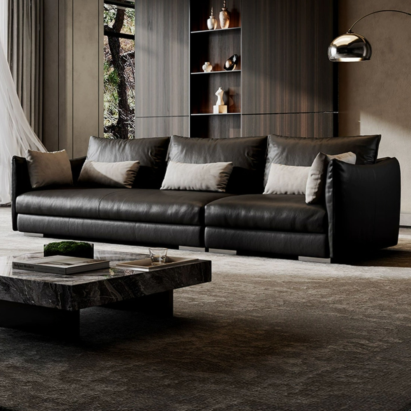 Lennox Plush Leather Sofa