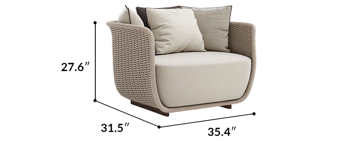 Laguna Outdoor Wicker Sofa Set with Cushions