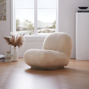 Puff Cream Accent Chair-Cream