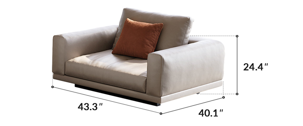 Connery Elevate Floating Leather Sofa