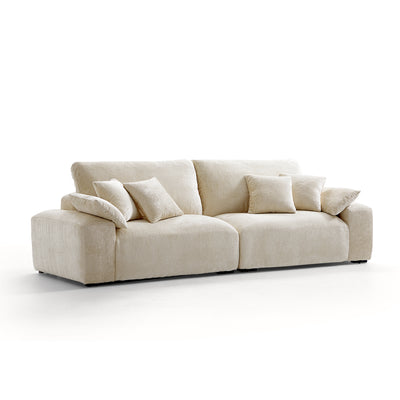 The Empress Beige Sofa-Beige-106.3″