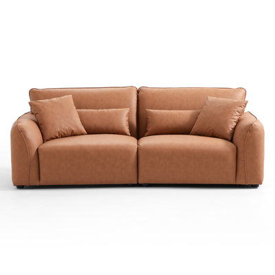 Milano Moda Minimalist Brown Sofa-hidden