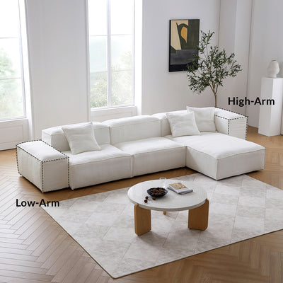 Freedom Modular White Sectional Sofa-White