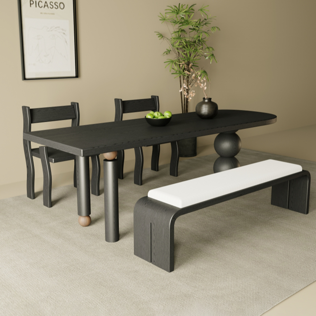 Sculpted Half Circle Dining Table