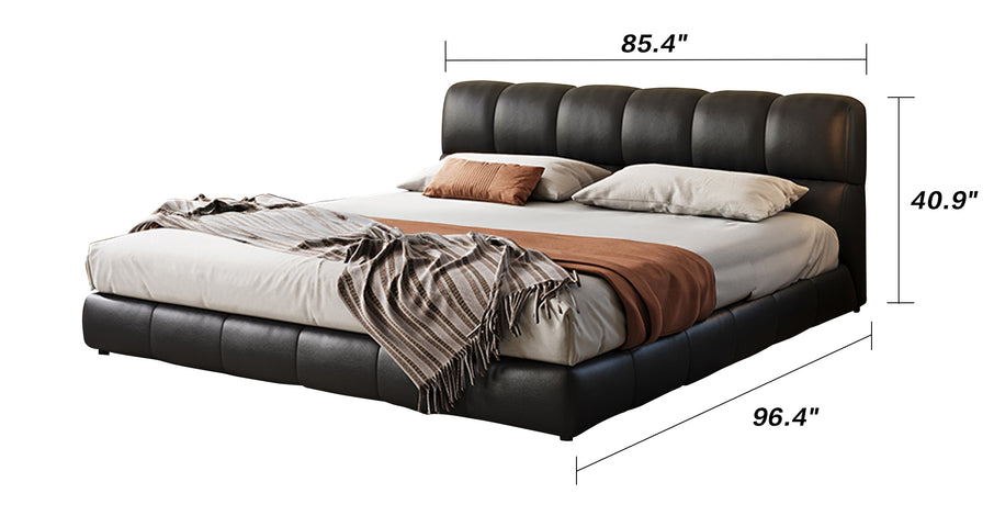 Cocoa Puff Leather Bed