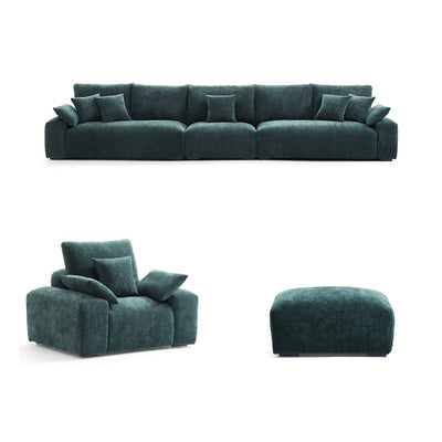 The Empress Green Sofa Set-Green-175.6″