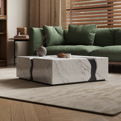 Rift Square Sintered Stone Coffee Table