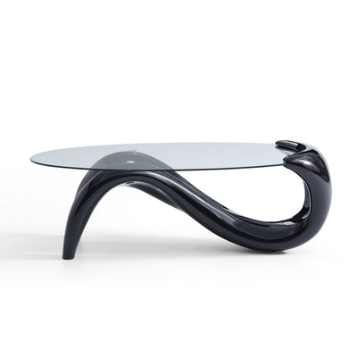 Stylish Mermaid Oval Coffee Table-Black