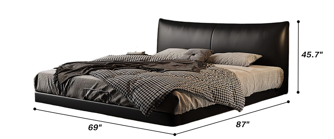Isamari Leather Floating Bed