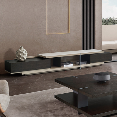 Slate & Ivory Modern TV Stand