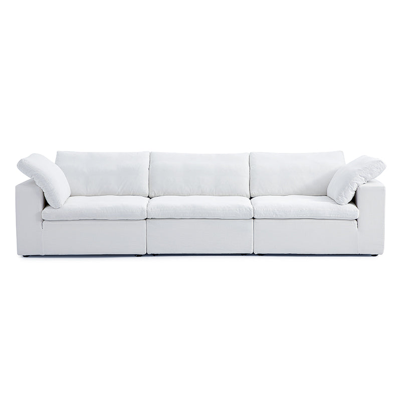 Tender Wabi Sabi Light Gray Sofa-White-128.0"