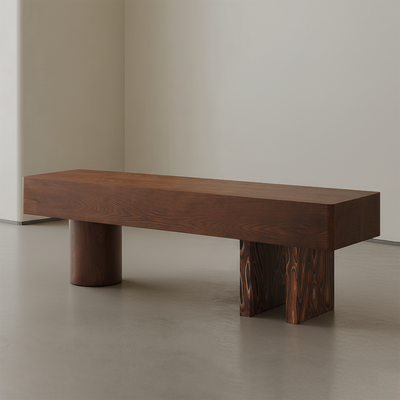 Kodo Sculpted Wood Bench