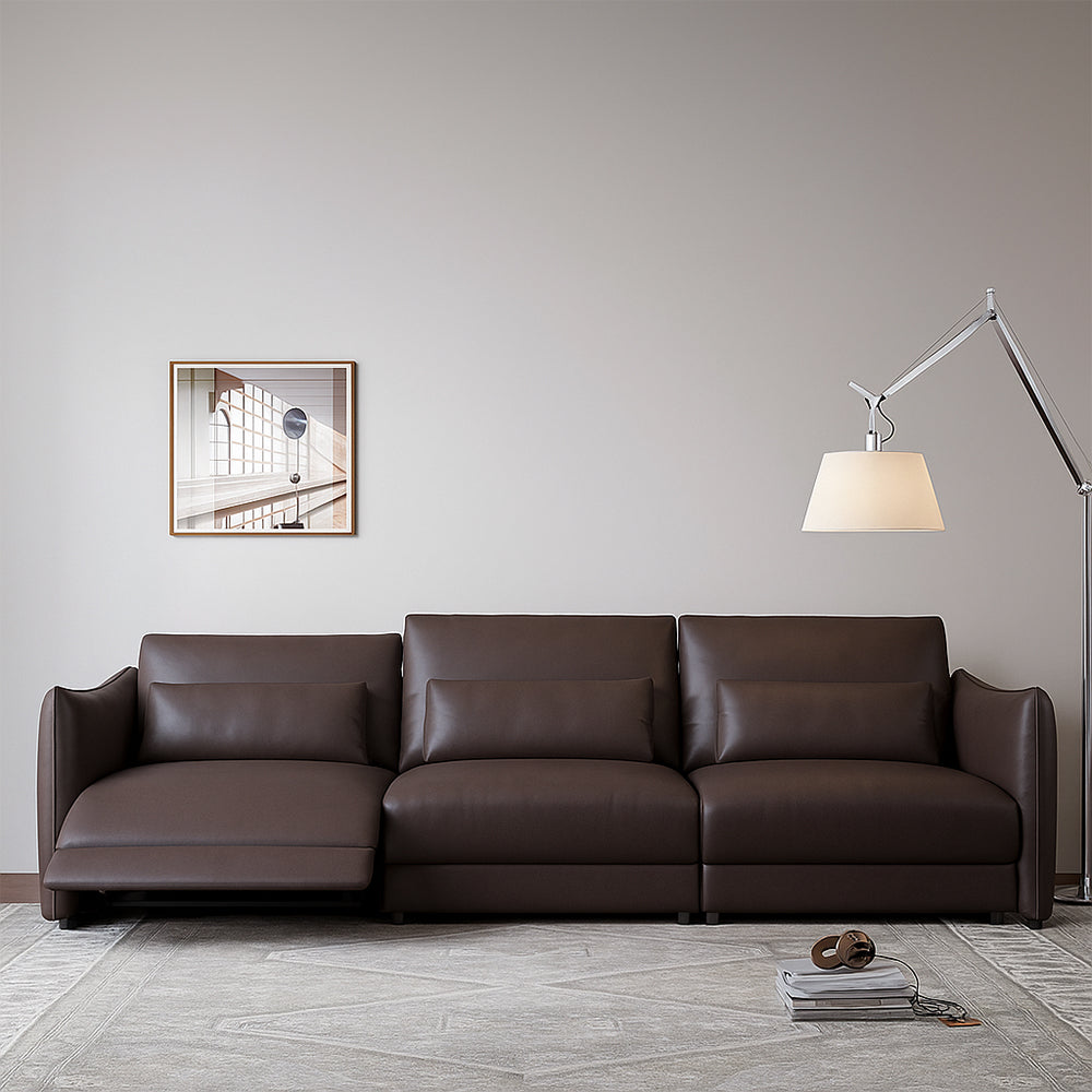 Ashby Top Grain Leather Power Recliner Sofa