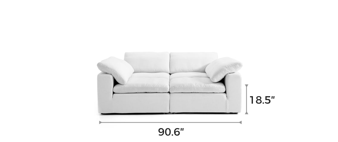 Tender Wabi-Sabi U-Shaped Beige Sectional with Open Ends