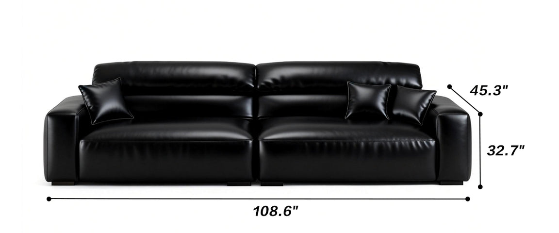 Chestnut Tan Leather Sofa