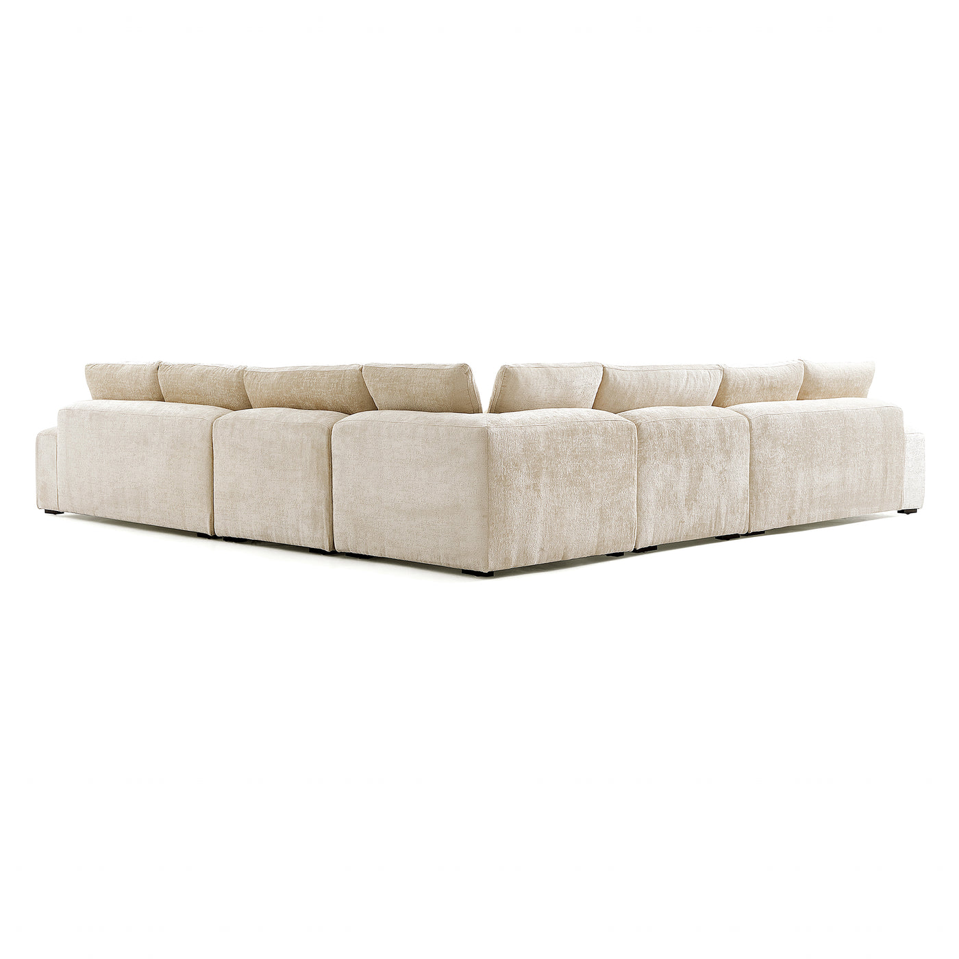 The Empress Camel Corner Sectional Sofa-Beige-144.9"