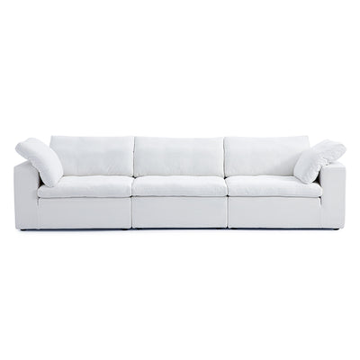 Tender Wabi Sabi Beige Sofa-White-128.0"